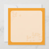 FOTO GEBOORTEAANKONDIGING hartvlek oranje botanisc Aankondiging (Achterkant)