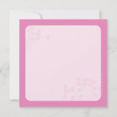 FOTO GEBOORTEAANKONDIGING hartvlek roze botanisch Aankondiging (Achterkant)