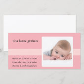 Foto geboorteaankondiging (meisje) aankondiging (Voorkant / Achterkant)