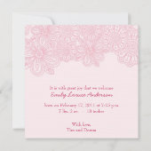 Foto geboorteaankondiging - meisje aankondiging (Achterkant)