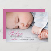 Foto geboorteaankondiging | Naam foto Aankondiging (Voorkant / Achterkant)