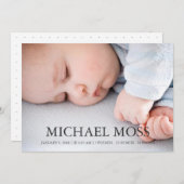 Foto geboorteaankondiging | Naam foto Aankondiging (Voorkant / Achterkant)