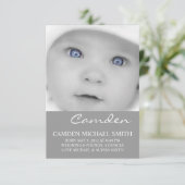 Foto geboorteaankondiging | Namen Aankondiging (Staand voorkant)