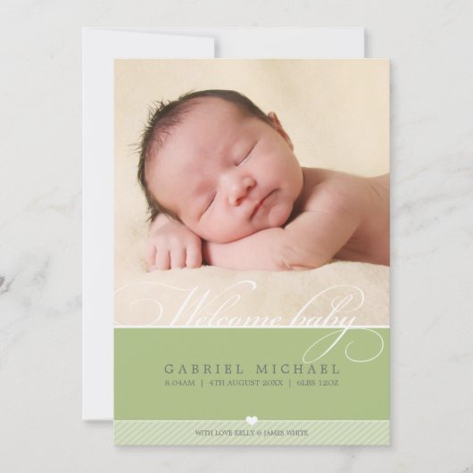 FOTO GEBOORTEAANKONDIGING :: prachtig type 3 Aankondiging (Voorkant)