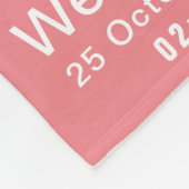 Foto geboorteaankondiging van de moderne roze baby fleece deken (Hoek)