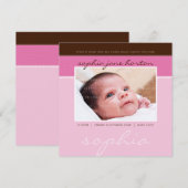 FOTO GEBOORTEAANKONDIGING:: zacht gespot 2SQ Aankondiging (Voorkant / Achterkant)