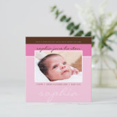 FOTO GEBOORTEAANKONDIGING:: zacht gespot 2SQ Aankondiging (Staand voorkant)