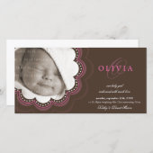 FOTO GEBOORTEAANKONDIGINGEN :: Sweet bloom 7L Aankondiging (Voorkant / Achterkant)