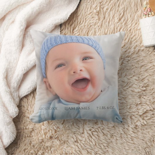 Foto geboortedatum: keepaarddecor kussen (Deken)