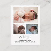 Foto Geboortedatum: Verkenningskaart | Nieuwe baby Informatiekaartje (Voorkant)