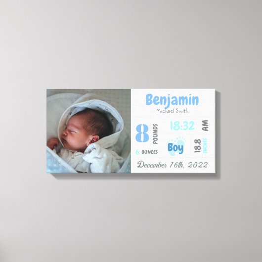 Foto geboortekoninklijke familie Keepomwille Canvas Afdruk (Voorkant)