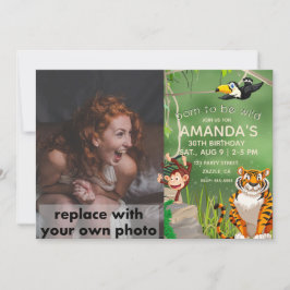 Foto Geboren als Wild Birthday Oerwoud Animals Kaart