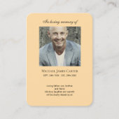 Foto gedenkteken Ik ben vrij gebed met kruis kaart Visitekaartje (Voorkant)