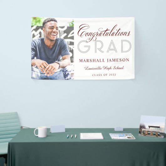 Foto Gefeliciteerd Afstuderen Calligrafie Banne Spandoek (Beurs)