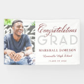 Foto Gefeliciteerd Afstuderen Calligrafie Banne Spandoek (Horizontaal)