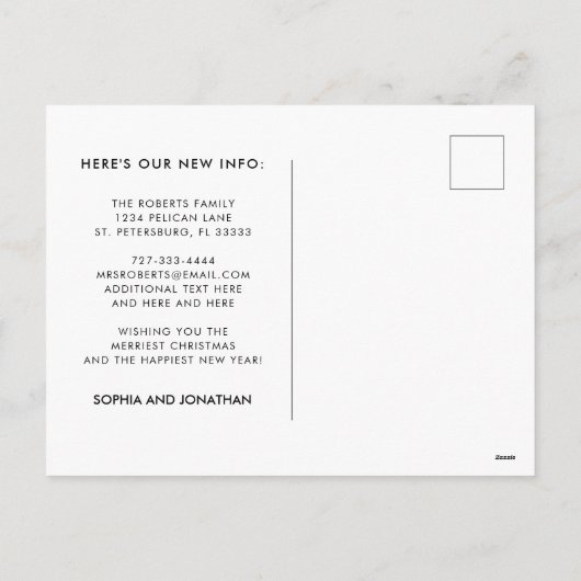 Foto gehuwde kerst met Merry Feestdagenkaart (Achterkant)