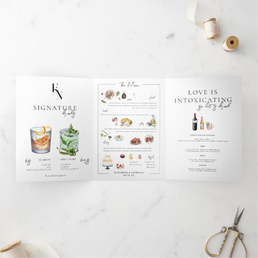 Foto & geïllustreerd menu Cocktails Tafelnummer (Binnen)