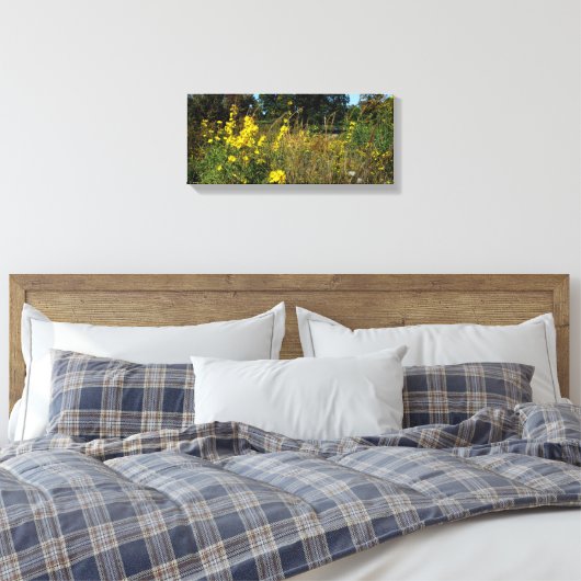 Foto Gele Meadow Flowers Canvas Afdruk (Insitu (Slaapkamer))