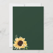 Foto Gele Waterverf Zonnebloemen & Wildbloem Foto Save The Date (Achterkant)