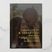 Foto Gelieve mee te doen met Wedding Persoonlijk Folie Uitnodiging (Voorkant)