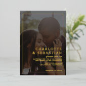 Foto Gelieve mee te doen met Wedding Persoonlijk Folie Uitnodiging (Staand Voorkant)