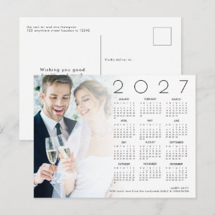 Foto Gelukkig Nieuwjaar 2027 Agenda Jonggehuwden Feestdagenkaart