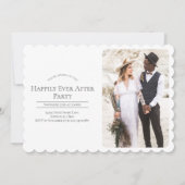 Foto gelukkig ooit na huwelijksreceptie kaart (Voorkant)