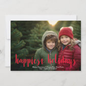 Foto - Gelukkigste Feestdagen Moderne Script en St Feestdagenkaart (Voorkant)