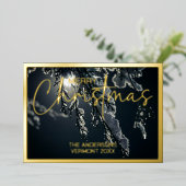 Foto gemaakt folie feestdagenkaart (Staand Voorkant)