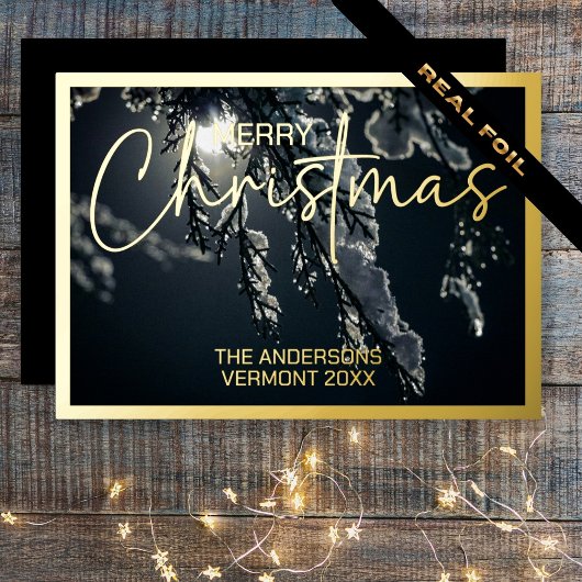 Foto gemaakt folie feestdagenkaart