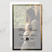 Foto Genderneutrale budgetuitnodiging Baby shower (Voorkant / Achterkant)