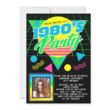 Foto Geometric 1980s Retro 80s Birthday Party