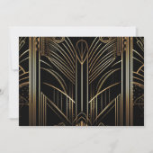 Foto Geometrische Art Deco bruiloft Save The Date (Achterkant)