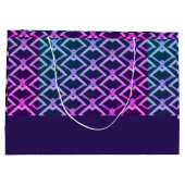 Foto Geometrische Fuchsia Paarse Groot Cadeauzakje (Achterkant)