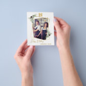 Foto geometrische QR zakelijke kerstgroeten Flyer (Hand)