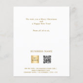 Foto geometrische QR zakelijke kerstgroeten Flyer (Achterkant)