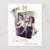 Foto geometrische QR zakelijke kerstgroeten Flyer (Voorkant)