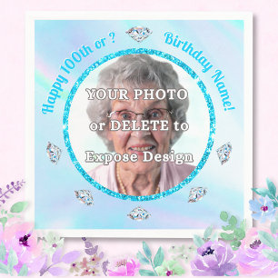 FOTO Gepersonaliseerd, 100e verjaardag servetten, Servet