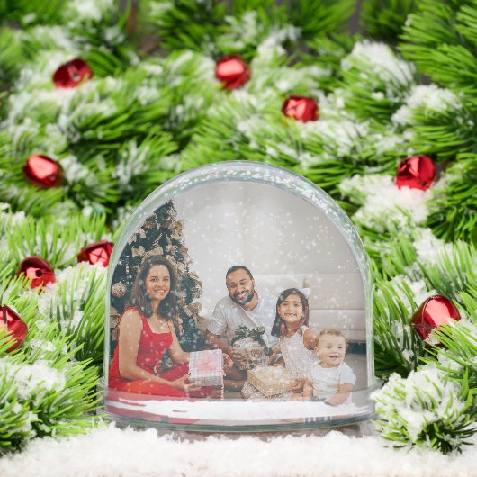 Foto Gepersonaliseerd 2-zijdig Custom Made Sneeuwbol (Kerstmis)