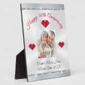 Foto gepersonaliseerd 40 jaar huwelijkscadeau fotoplaat (Zijkant)