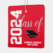 Foto gepersonaliseerd Afstuderen toevoegen Keramisch Ornament (Links)