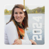 Foto gepersonaliseerd Afstuderen toevoegen Keramisch Ornament (Achterkant)