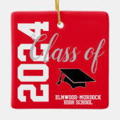 Foto gepersonaliseerd Afstuderen toevoegen Keramisch Ornament (Voorkant)