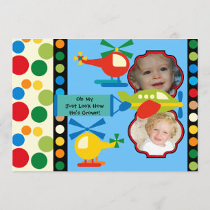 Foto Gepersonaliseerd Aviation Birthday Invitation Kaart