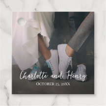 Foto gepersonaliseerd bedankt Label voor weddensch