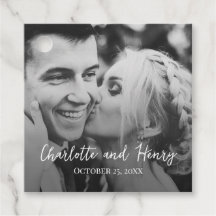 Foto gepersonaliseerd bedankt Label voor weddensch