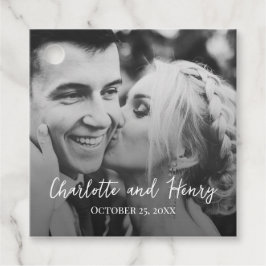 Foto gepersonaliseerd bedankt Label voor weddensch