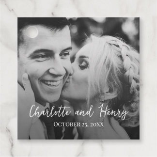 Foto gepersonaliseerd bedankt Label voor weddensch