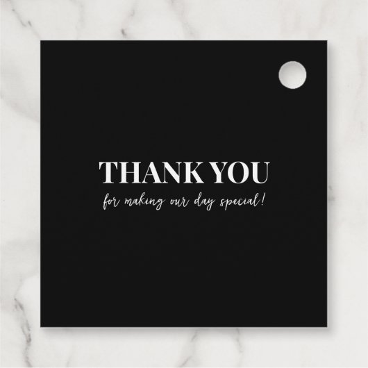 Foto gepersonaliseerd bedankt Label voor weddensch (Achterkant)