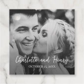 Foto gepersonaliseerd bedankt Label voor weddensch (Voorkant)